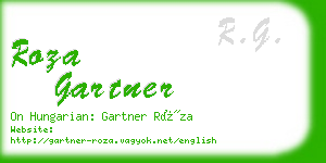 roza gartner business card